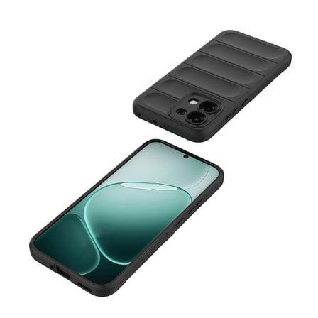Oppo A6 Pro Kılıf Kamera Korumalı Esnek Silikon Parmak Şeritli Novatech