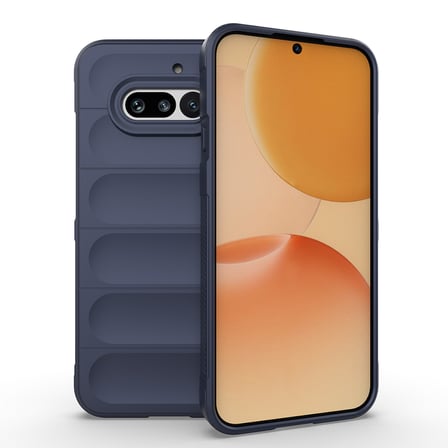 Nothing Phone 4A Kılıf Esnek TPU Oyuklu Arka Yüzey Tasarımlı MKST Etnik Silikon Kapak - Lacivert