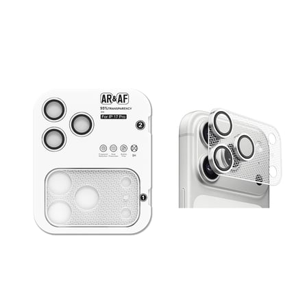iPhone 17 Pro MKST CL-22 Parmak İzi Bırakmayan Anti-Reflective 2in1 Kamera Lens Koruyucu - Mavi