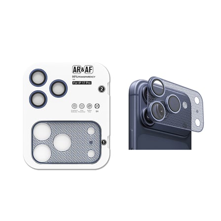 iPhone 17 Pro MKST CL-22 Parmak İzi Bırakmayan Anti-Reflective 2in1 Kamera Lens Koruyucu - Turuncu