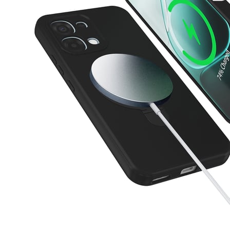 Oppo A6 Pro Kılıf 360 Derece Döner Standlı MagSafe Kamera Lens Korumalı Silikon Novatech