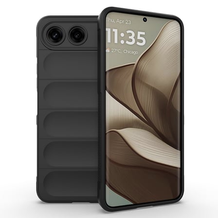 Tecno Spark 40 5G Kılıf Esnek TPU Oyuklu Arka Yüzey Tasarımlı MKST Etnik Silikon Kılıf - Siyah