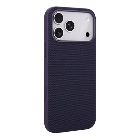 iPhone 17 Pro Max Kılıf M-Safe Şarj Özellikli Kumaş Tasarımlı MKST Miami Sert PC Kapak - Derin Mor