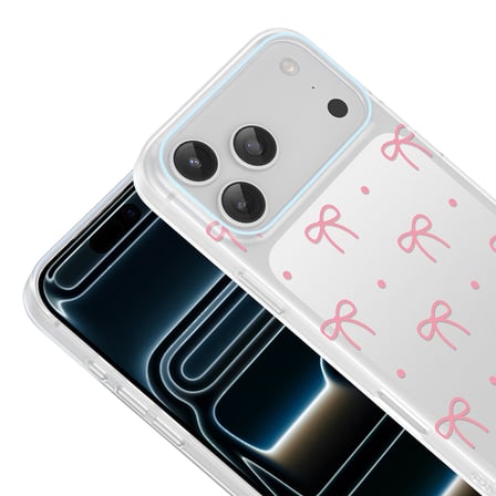 iPhone 17 Pro Kılıf Çiçek ve Fiyonk Desenli Kamera Yükseltili Ottonova Premium