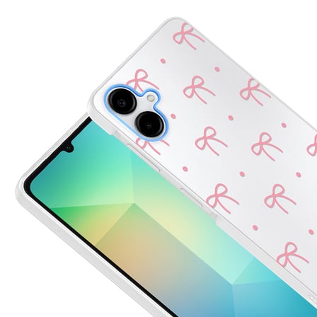Galaxy A07 Kılıf Çiçek ve Fiyonk Desenli Kamera Yükseltili TKMR Premium