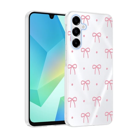 Galaxy A14 Kılıf Çiçek ve Fiyonk Desenli Kamera Yükseltili SystemCom Premium