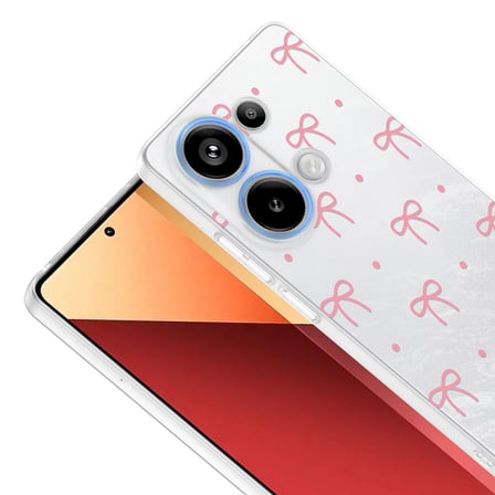 Xiaomi Redmi Note 13 Pro 4G Kılıf Çiçek ve Fiyonk Desenli Kamera Yükseltili SVTEK Premium