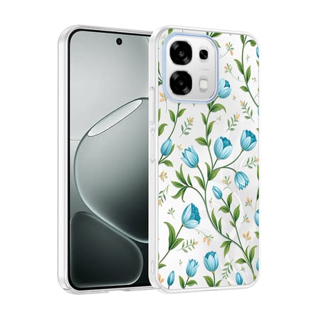 Oppo A6 Pro Kılıf Çiçek ve Fiyonk Desenli Kamera Yükseltili SVTEK Premium