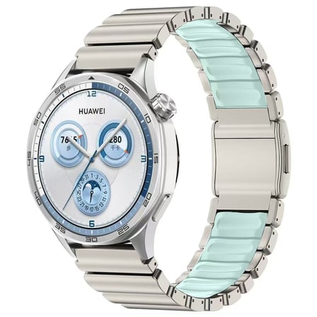 Galaxy Gear S3 MKST KRD-151 22mm Metal Silikon Kordon - Siyah-Turuncu