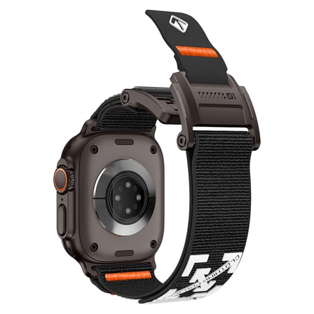 Watch Ultra 49mm MKST KRD-154 Naylon Kumaş Hasır Örgülü Kordon - Siyah