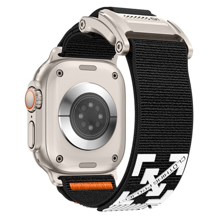 Watch 44mm MKST KRD-154 Naylon Kumaş Hasır Örgülü Kordon - Gri-Siyah