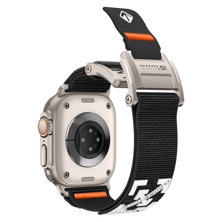 Watch 44mm MKST KRD-154 Naylon Kumaş Hasır Örgülü Kordon - Gri-Siyah