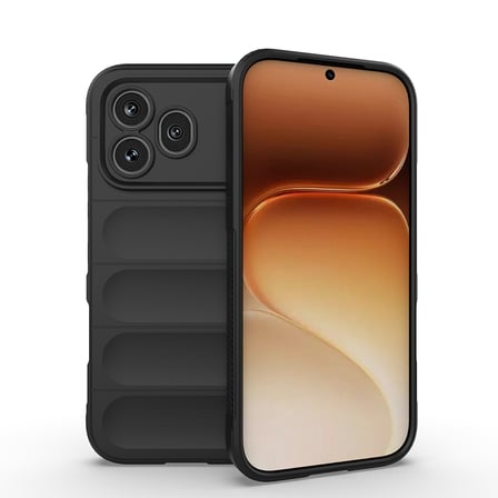 Honor 600 Pro 5G Kılıf Esnek TPU Oyuklu Arka Yüzey Tasarımlı MKST Etnik Silikon Kapak - Siyah