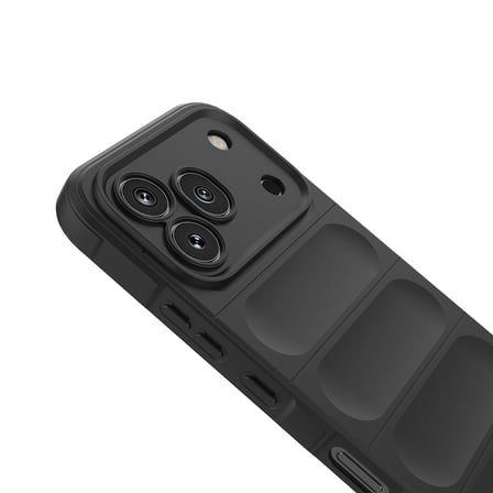 Honor 600 Pro 5G Kılıf Esnek TPU Oyuklu Arka Yüzey Tasarımlı MKST Etnik Silikon Kapak - Siyah