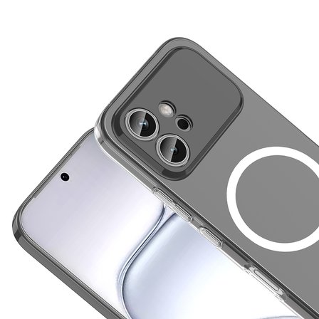 Honor 600 5G Kamera Korumalı M-Safe Şarj Özellikli Şeffaf MKST London Sert PC Kapak - Şeffaf