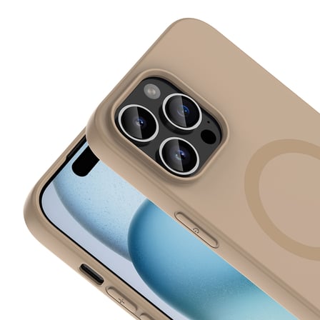 iPhone 14 Pro Max Kılıf M-Safe Şarj Özellikli MKST Aris Silikon Kapak - Turkuaz