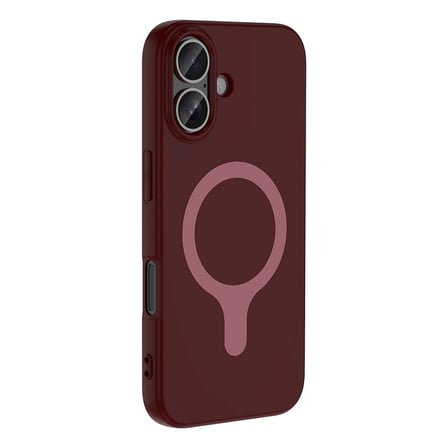 iPhone 16 Kılıf M-Safe Şarj Özellikli MKST Aris Silikon Kapak - Mürdüm