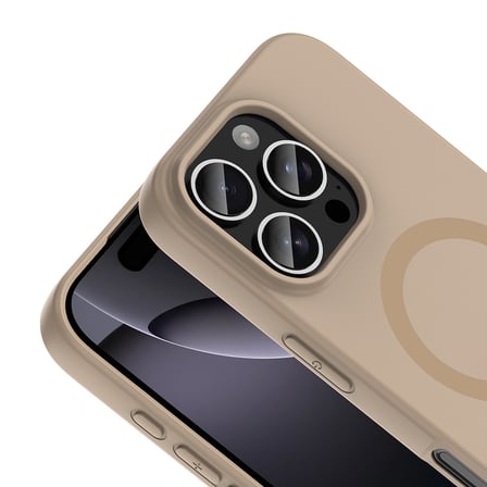iPhone 16 Pro Max Kılıf M-Safe Şarj Özellikli MKST Aris Silikon Kapak - Lila