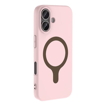 iPhone 17 Kılıf M-Safe Şarj Özellikli MKST Aris Silikon Kapak - Açık Pembe