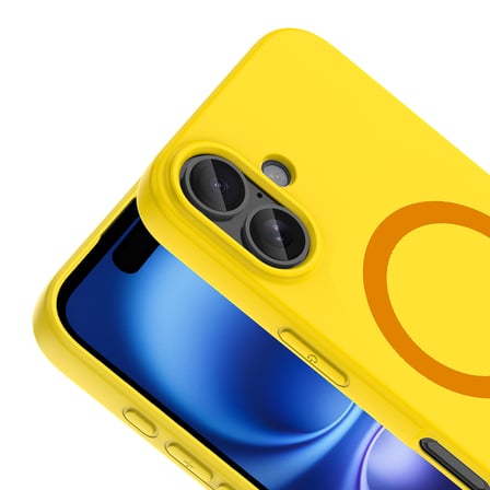 iPhone 17 Kılıf M-Safe Şarj Özellikli MKST Aris Silikon Kapak - Koyu Pembe