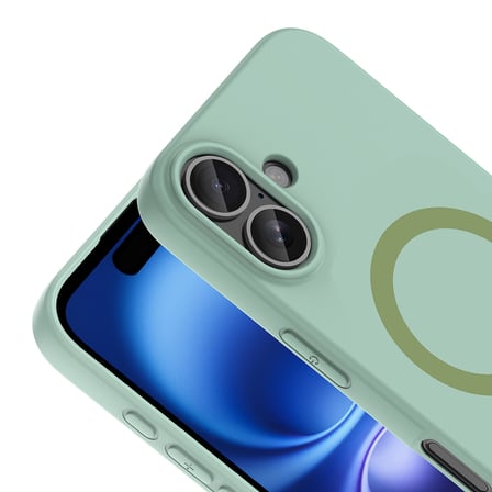 iPhone 17 Kılıf M-Safe Şarj Özellikli MKST Aris Silikon Kapak - Turkuaz