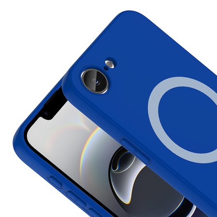 iPhone 16E Kılıf M-Safe Şarj Özellikli MKST Aris Silikon Kapak - Mürdüm