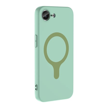 iPhone 17E Kılıf M-Safe Şarj Özellikli MKST Aris Silikon Kapak - Turkuaz
