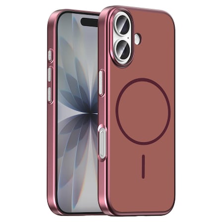 Apple iPhone 17 Kılıf M-Safe Şarj Özellikli Zore Lora PC Kapak iPhone 17 Zore - Mürdüm