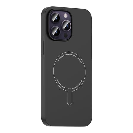 iPhone 14 Pro Max Kılıf M-Safe Şarj Özellikli Kamera Korumalı MKST Elio Sert PC Kapak - Lacivert