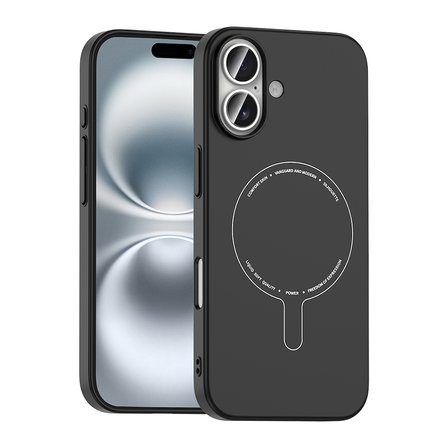iPhone 17 Kılıf M-Safe Şarj Özellikli Kamera Korumalı MKST Elio Sert PC Kapak - Siyah