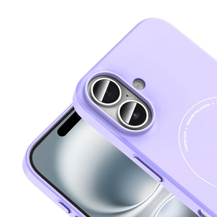 iPhone 17 Kılıf M-Safe Şarj Özellikli Kamera Korumalı MKST Elio Sert PC Kapak - Lila
