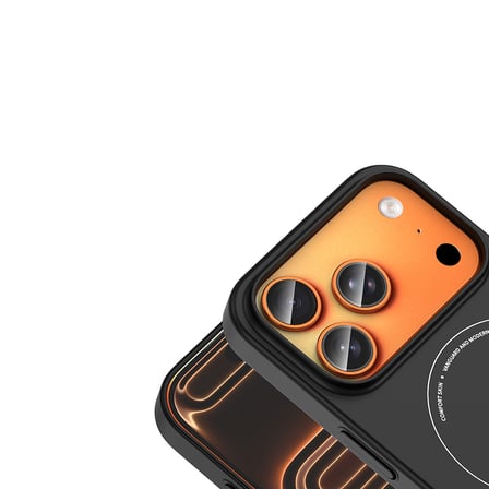 iPhone 17 Pro Max Kılıf M-Safe Şarj Özellikli Kamera Korumalı MKST Elio Sert PC Kapak - Siyah