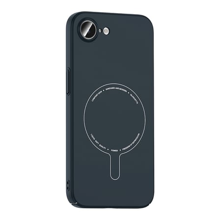 iPhone 16E Kılıf M-Safe Şarj Özellikli Kamera Korumalı MKST Elio Sert PC Kapak - Lacivert