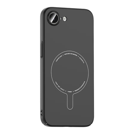 iPhone 16E Kılıf M-Safe Şarj Özellikli Kamera Korumalı MKST Elio Sert PC Kapak - Açık Pembe