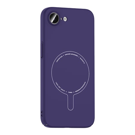 iPhone 17E Kılıf M-Safe Şarj Özellikli Kamera Korumalı MKST Elio Sert PC Kapak - Derin Mor