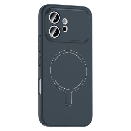 Honor 600 5G Kılıf M-Safe Şarj Özellikli Kamera Korumalı MKST Elio Sert PC Kapak - Lacivert