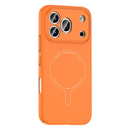 Honor 600 Pro 5G Kılıf M-Safe Şarj Özellikli Kamera Korumalı MKST Elio Sert PC Kapak - Turuncu