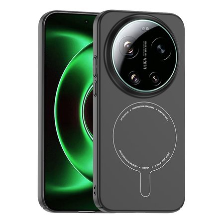 Mi 17 Ultra Kılıf M-Safe Şarj Özellikli Kamera Korumalı MKST Elio Sert PC Kapak - Siyah