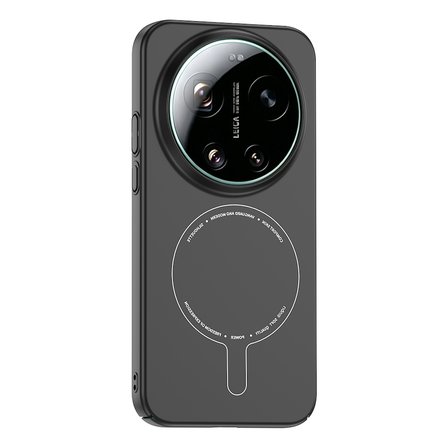 Mi 17 Ultra Kılıf M-Safe Şarj Özellikli Kamera Korumalı MKST Elio Sert PC Kapak - Siyah