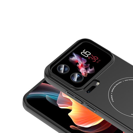 Mi 17 Pro Max Kılıf M-Safe Şarj Özellikli Kamera Korumalı MKST Elio Sert PC Kapak - Siyah