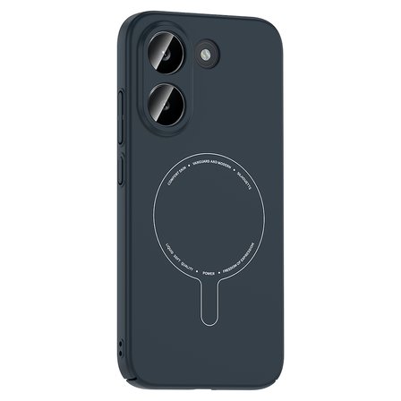 Poco X8 Pro Kılıf M-Safe Şarj Özellikli Kamera Korumalı MKST Elio Sert PC Kapak - Lacivert