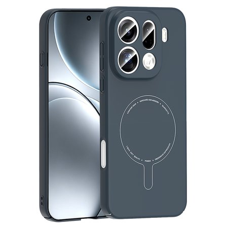 Oppo Find X9 Pro Uyumlu Kılıf M-Safe Şarj Özellikli Kamera Korumalı MKST Elio Sert PC Kapak - Lacivert