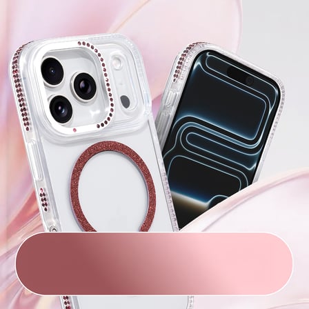 iPhone 17 Pro Kılıf Taşlı Simli MagSafe Kamera Yükseltili Silikon FORUMSHOP