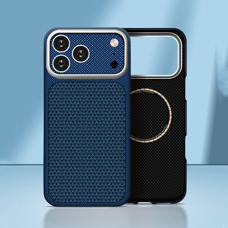 iPhone 18 Pro Kılıf MagSafe Şarj Özellikli Uyumu MagSafe Şarj Özellikli Premium Karbon Fiber Görünümlü Dokulu Lüks Kapak Nexel