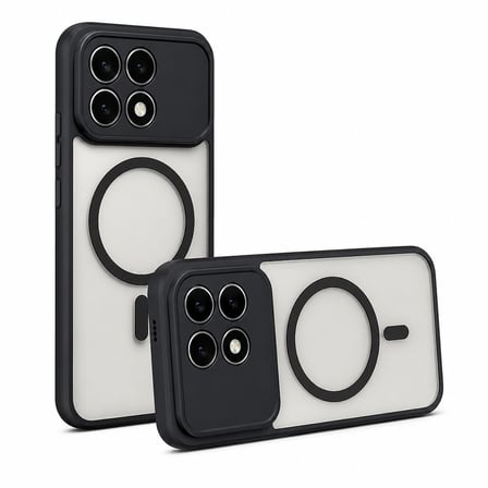 Poco F8 Pro Kılıf M-Safe Şarj Özellikli Kamera Korumalı MKST Lunex Kapak - Siyah