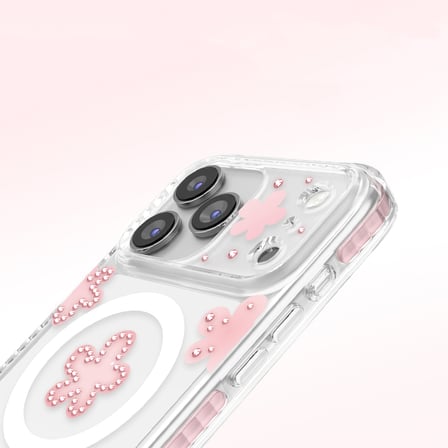 iPhone 17 Pro Max MagSafe Destekli Parlak Taşlı Tasarımlı Kamera Korumalı Elvo Kılıf 