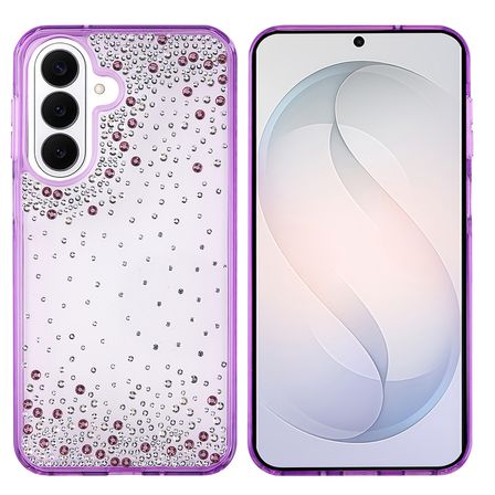 Samsung Galaxy S26 Kılıf Airbag Tasarımlı Damla Taşlı Şeffaf Pera Silikon Kapak