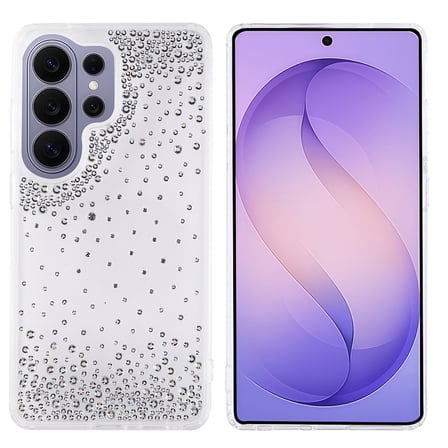 Samsung Galaxy S26 Ultra Kılıf Airbag Tasarımlı Damla Taşlı Şeffaf Pera Silikon Kapak