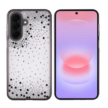 Samsung Galaxy A57 Kılıf Airbag Tasarımlı Damla Taşlı Şeffaf Pera Silikon Kapak