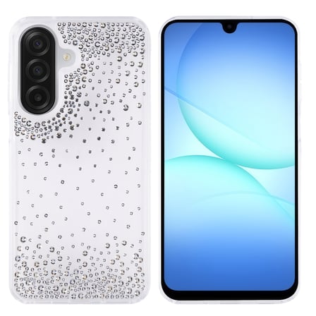 Galaxy A17 Kılıf Kamera Yükseltili Simli Damla Taşlı Silikon SystemCom